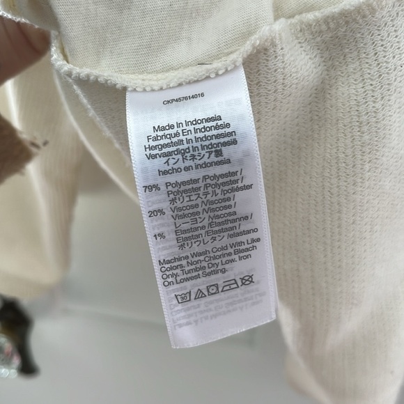 Madewell Mockneck button-back top in cream - Picture 7 of 8